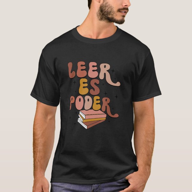 T-shirt Leer Es Poder Enseignant Espagnol Super Bilingue M (Devant)