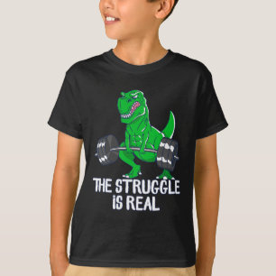 T-shirt L'effort est vraiment drôle T-rex Gym Workout