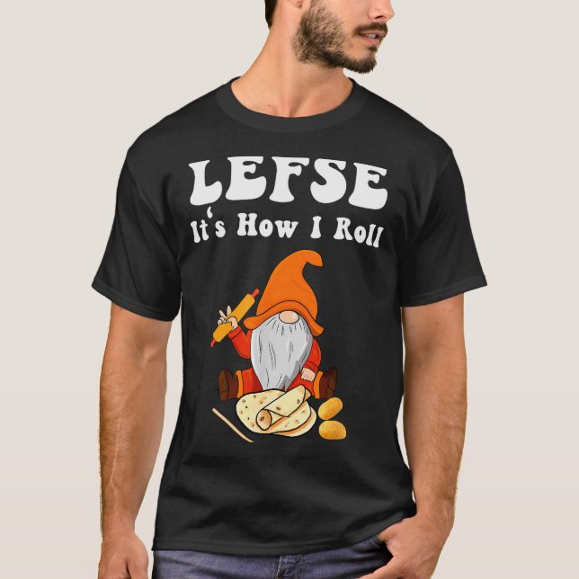 T-shirt Lefse It's How I Roll Christmas  (Devant)