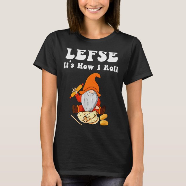 T-shirt Lefse It's How I Roll Christmas  (Devant)