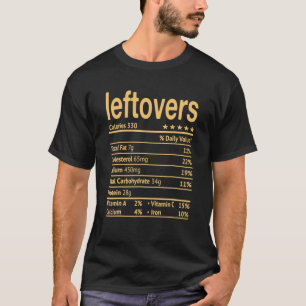 T-shirt Leftovers Thanksgiving Nutrition Facts Noël F