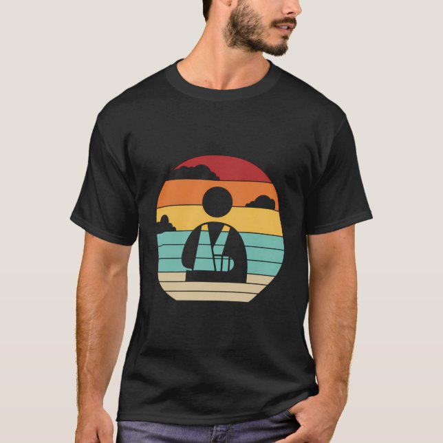 T-shirt Leg Arme Broken Retro Broken Bone Broken Finger Bo (Devant)