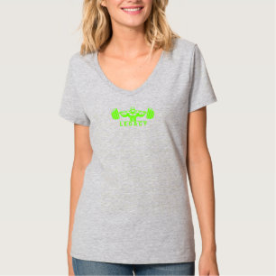 T-shirt Legacy Minimalist Gym Design – Neon Green Fitness