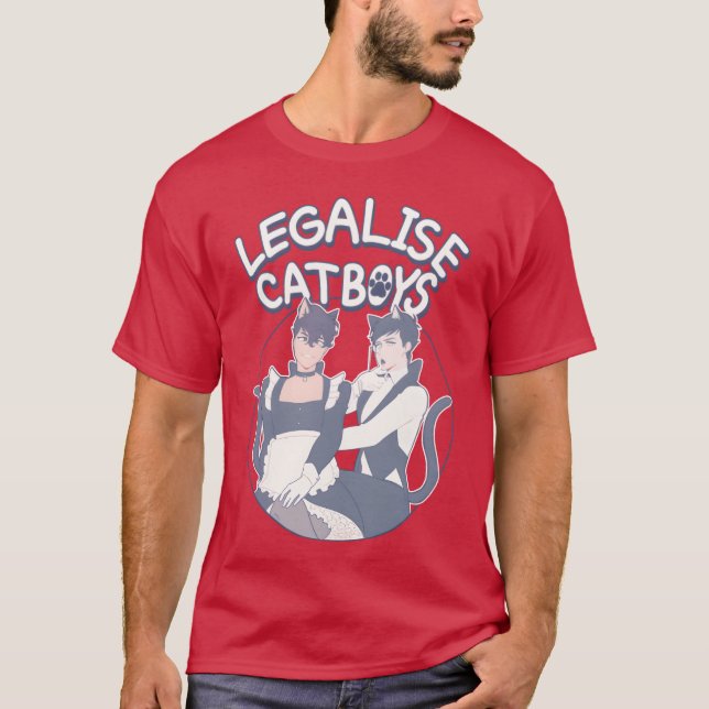 T-shirt Legalise Catboys Anime girl (Devant)