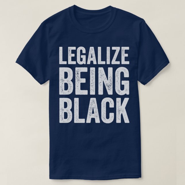 T-shirt Légaliser en noir (Design devant)