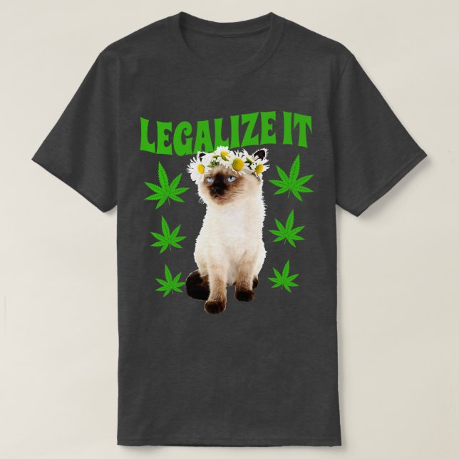 T-shirt Légaliser Il Stone Chat (Design devant)