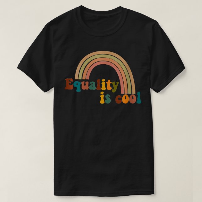 T-shirt L'égalité des femmes est Cool arc-en-ciel La justi (Design devant)