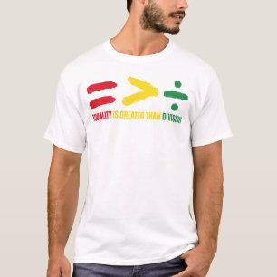 T-shirt L'Égalité Est Plus Grande Que La Division Africain