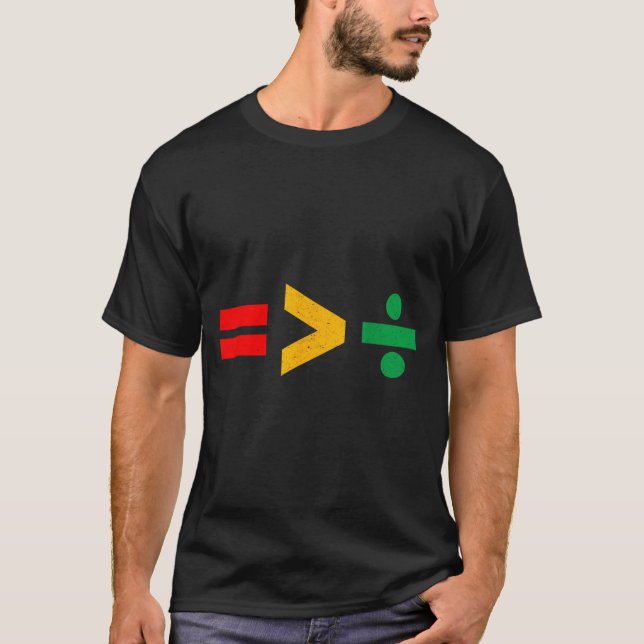 T-shirt L'égalité est plus grande que la division Juneteen (Devant)