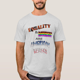 T-shirt L'égalité et la diversité sont des valeurs américa