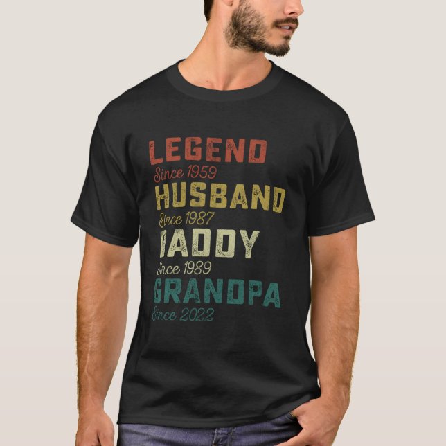 T-shirt Legend Mari Daddy Grand-père Fête des pères Chemis (Devant)