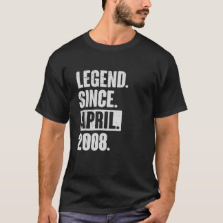 T-shirt Legend Since Avril 2008 - 14 Year Old 14Th Birthda
