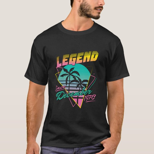T-shirt Legend Since December 1970 (Devant)