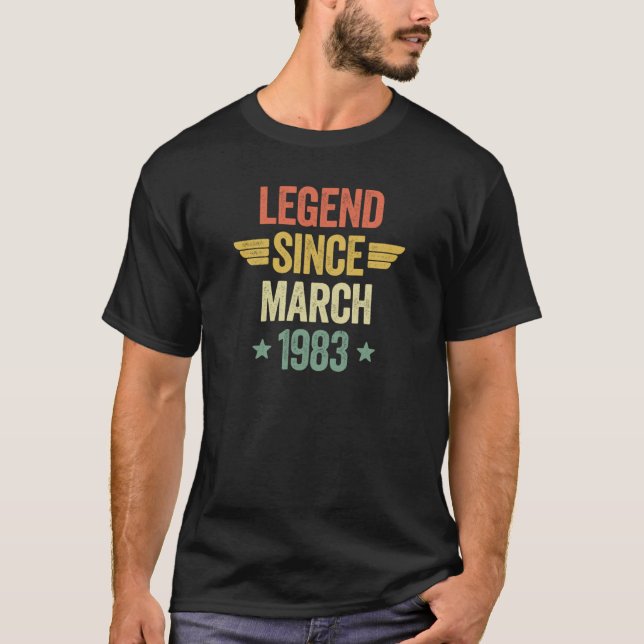 T-shirt Legend Since March 1983 (Devant)