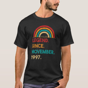 T-shirt Legend Since November 1997 25th Birthday Born In