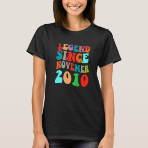 T-shirt Legend Since novembre 2010 Vintage Birthday Retro