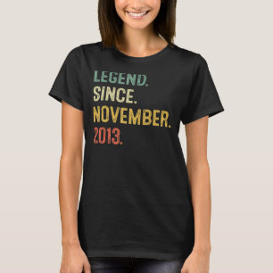 T-shirt Legend Since Novembre 2013 9th Birthday 9 Years O