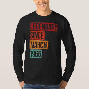 T-shirt Légendaire anniversaire depuis mars 1966