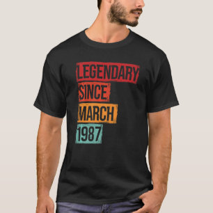 T-shirt Légendaire anniversaire depuis mars 1987