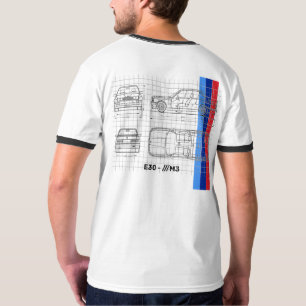 T-shirt Légendaire Bavarois M3-E30 - Bleu Art Tee