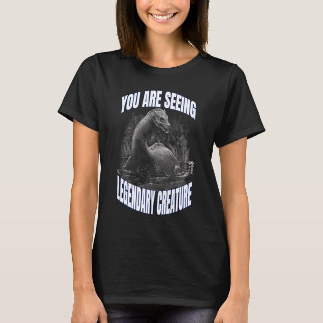 T-shirt Légendaire Créature Femmes Noires (Devant)