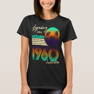 T-shirt Légendaire Depuis Anniversaire 1960 Décembre Vinta