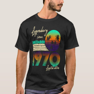 T-shirt Légendaire Depuis Anniversaire 1970 Décembre Vinta