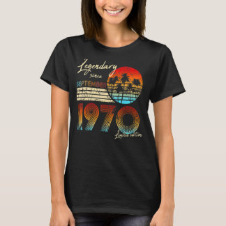 T-shirt Légendaire Depuis Anniversaire Septembre 1970 Vint
