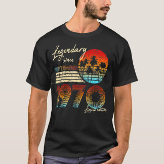 T-shirt Légendaire Depuis Anniversaire Septembre 1970 Vint