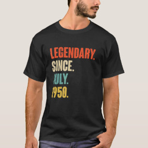 T-shirt Légendaire depuis juillet 1950 72 ans 72e naissanc