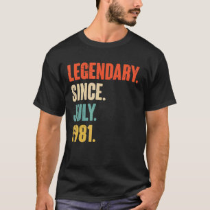 T-shirt Légendaire depuis juillet 1981 41 ans 41e naissanc