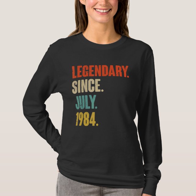 T-shirt Légendaire depuis juillet 1984 38 ans 38e naissanc (Devant)