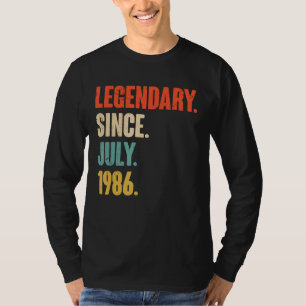 T-shirt Légendaire depuis juillet 1986 36 ans 36e annivers