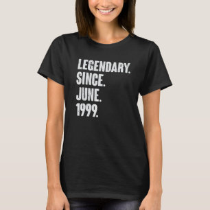 T-shirt Légendaire depuis juin 1999 23 ans 23e anniversair