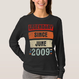 T-shirt Légendaire Depuis Juin 2009 Joyeux Anniversaire Po