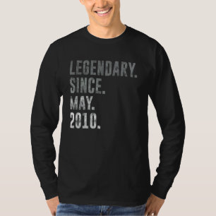 T-shirt Légendaire depuis mai 2010 12e anniversaire Vintag