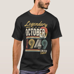 T-shirt Légendaire depuis octobre 1949 u2013 Joyeux annive