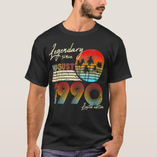 T-shirt Légendaire depuis son anniversaire août 1990 vinta