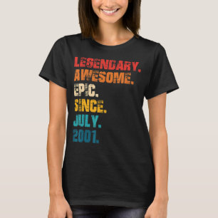T-shirt Légendaire Épopée Awesome Depuis Juillet 2001 Styl