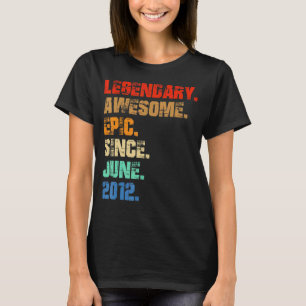 T-shirt Légendaire Épopée Awesome depuis Juin 2012 Style R
