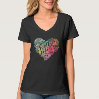 T-shirt Légendaire Fille d'Août 1954 Incroyable & Fabuleus