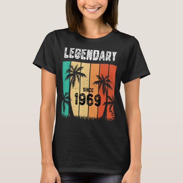 T-shirt Légendaire Hawaii 1969 53 Anniversaire D'Été Pour  (Devant)