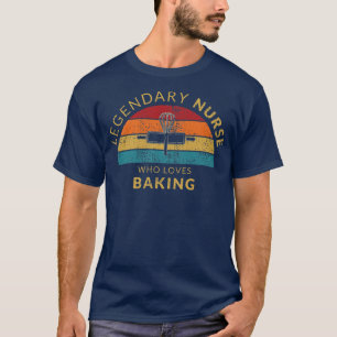 T-shirt Légendaire Infirmière Aime Baking Cakes Cupcakes C