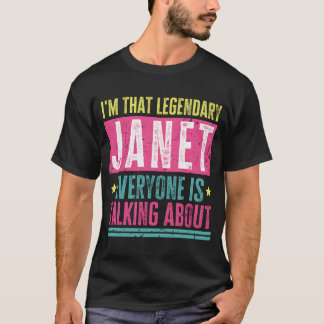 T-shirt Légendaire Janet Prénom Drôle Citation Pour Janet