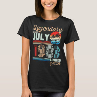 T-shirt Légendaire Juillet 1983 Joyeux anniversaire 39 ans