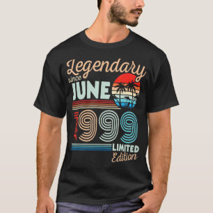 T-shirt Légendaire Juin 1999 Joyeux Anniversaire 23 Ans Lt