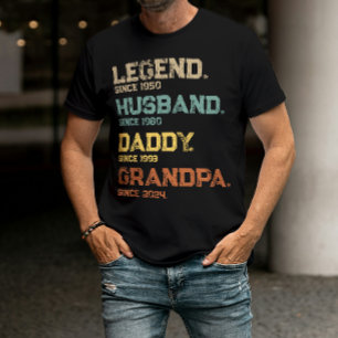 T-shirt Légendaire Mari Papa Grand-père Cadeau Personnalis