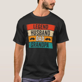 T-shirt Légendaire Mari Papa Papi – Fête des Pères Rétro