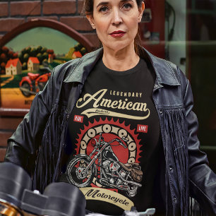 T-shirt Légendaire motocycliste américain motocycliste