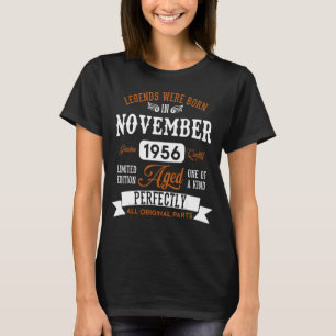 T-shirt Légendaire Sont Nés En Novembre 1956 u2013 Happy B